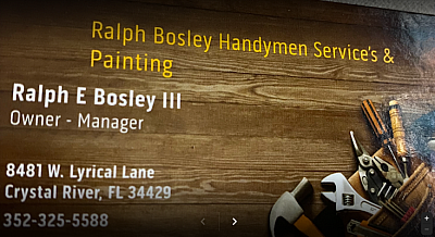 Ralph Bosley Handyman Service & Painting - Crystal River | Marketing & Media | Logo