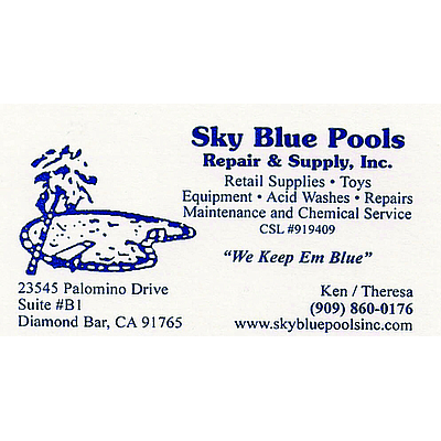 Sky Blue Pools Repair & Supply - Upland | Health & Fitness | Logo